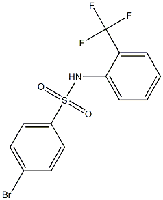 4-溴-N-[2-(三氟甲基)苯]苯磺酰胺,97%, , 结构式