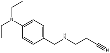 3-{[4-(DIETHYLAMINO)BENZYL]AMINO}PROPANENITRILE Struktur