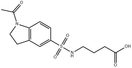 4-{[(1-acetyl-2,3-dihydro-1H-indol-5-yl)sulfonyl]amino}butanoic acid Struktur