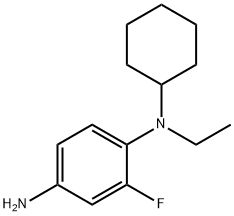N-1-Cyclohexyl-N-1-ethyl-2-fluoro-1,4-benzenediamine Struktur