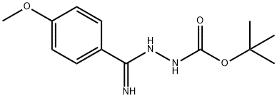 N'-[1-Amino-1-(4-methoxyphenyl)methylidene]-hydrazinecarboxylic acid tert-butyl ester Struktur