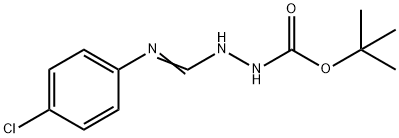N'-[1-Amino-1-(4-chlorophenyl)methylidene]-hydrazinecarboxylic acid tert-butyl ester Struktur