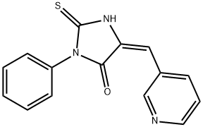 (5E)-2-mercapto-3-phenyl-5-(pyridin-3-ylmethylene)-3,5-dihydro-4H-imidazol-4-one Struktur