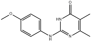 2-[(4-Methoxyphenyl)amino]-5,6-dimethylpyrimidin-4(3H)-one Struktur