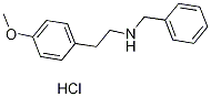 N-ベンジル-2-(4-メトキシフェニル)-1-エタンアミン塩酸塩 化学構造式