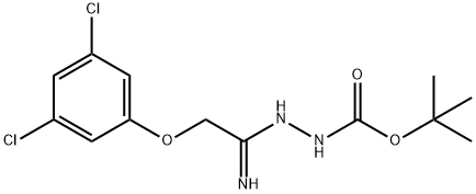 N'-[1-Amino-2-(3,5-dichlorophenoxy)ethylidene]-hydrazinecarboxylic acid tert-butyl ester Struktur
