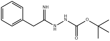 N'-[1-Amino-2-phenylethylidene]-hydrazinecarboxylic acid tert-butyl ester Struktur