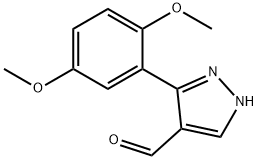 3-(2,5-dimethoxyphenyl)-1H-pyrazole-4-carbaldehyde Structure
