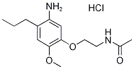 N-[2-(5-amino-2-methoxy-4-propylphenoxy)ethyl]acetamide hydrochloride Struktur