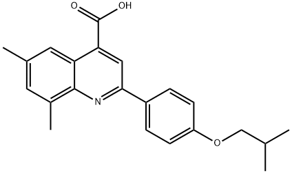 2-(4-ISOBUTOXYPHENYL)-6,8-DIMETHYLQUINOLINE-4-CARBOXYLIC ACID Struktur