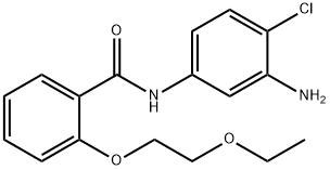 N-(3-AMINO-4-CHLOROPHENYL)-2-(2-ETHOXYETHOXY)-BENZAMIDE, 1020054-59-4, 结构式