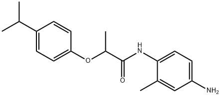 N-(4-AMINO-2-METHYLPHENYL)-2-(4-ISOPROPYLPHENOXY)-PROPANAMIDE, 1020057-89-9, 结构式