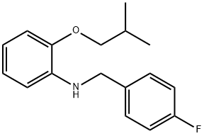 N-(4-FLUOROBENZYL)-2-ISOBUTOXYANILINE, 1040694-48-1, 结构式