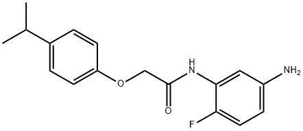 N-(5-AMINO-2-FLUOROPHENYL)-2-(4-ISOPROPYLPHENOXY)-ACETAMIDE, 1020056-31-8, 结构式