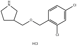 3-{[(2,4-Dichlorobenzyl)oxy]methyl}pyrrolidinehydrochloride Struktur