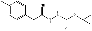 N'-[1-Amino-2-p-tolylethylidene]-hydrazinecarboxylic acid tert-butyl ester Struktur