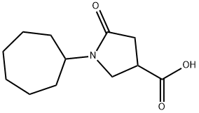 1-Cycloheptyl-5-oxopyrrolidine-3-carboxylic acid Structure