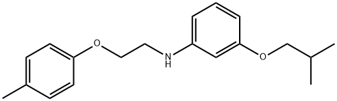 3-Isobutoxy-N-[2-(4-methylphenoxy)ethyl]aniline Struktur