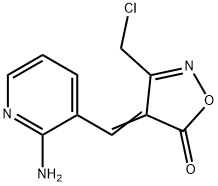 (4E)-4-[(2-aminopyridin-3-yl)methylene]-3-(chloromethyl)isoxazol-5(4H)-one Struktur