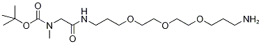 N'-(13-AMino-4,7,10-trioxatridecanyl)-N-Methyl-N-tert-butoxycarbonyl-glycinaMide Struktur