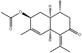3-Acetoxy-4,7(11)-cadinadien-8-one Struktur
