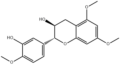 5,7,4-Tri-O-メチルカテキン 化学構造式