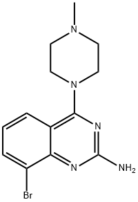 8-broMo-4-(4-Methylpiperazin-1-yl)quinazolin-2-aMine Struktur
