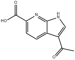 3-Acetyl-7-azaindole-6-carboxylic acid Struktur