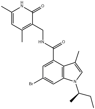 1H-Indole-4-carboxaMide, 6-broMo-N-[(1,2-dihydro-4,6-diMethyl-2-oxo-3-pyridinyl)Methyl]-3-Methyl-1-[(1R)-1-Methylpropyl]-