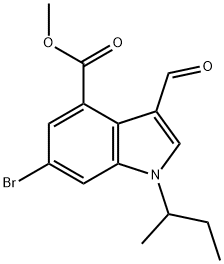 1H-Indole-4-carboxylic acid, 6-broMo-3-forMyl-1-(1-Methylpropyl)-, Methyl ester