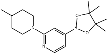 2-(4-Methylpiperidin-1-yl)-4-(4,4,5,5-tetraMethyl-1,3,2-dioxaborolan-2-yl)pyridine Struktur