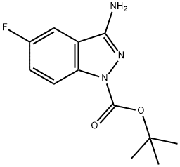 1-叔丁氧羰基-3-氨基-5-氟吲唑, 1426854-74-1, 结构式