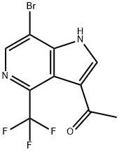 3-Acetyl-7-broMo-4-trifluoroMethyl-5-azaindole Struktur