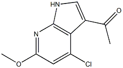3-Acetyl-4-chloro-6-Methoxy-7-azaindole Struktur