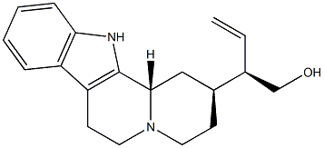 (2S,βR)-β-ビニル-1,2,3,4,6,7,12,12bβ-オクタヒドロインドロ[2,3-a]キノリジン-2-エタノール 化学構造式