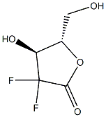 L-erythro-Pentonic acid, 2-deoxy-2,2-difluoro-,γ-lactone Struktur