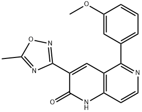 5-(3-Methoxyphenyl)-3-(5-Methyl-1,2,4-oxadiazol-3-yl)-1,6-Naphthyridin-2(1H)-one|RADEQUINIL