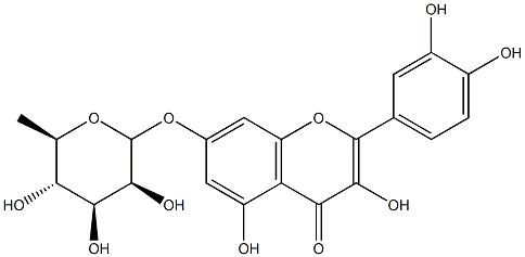 7-(α-L-Rhamnopyranosyloxy)-2-(3,4-dihydroxyphenyl)-3,5-dihydroxy-4H-1-benzopyran-4-one|白前苷B