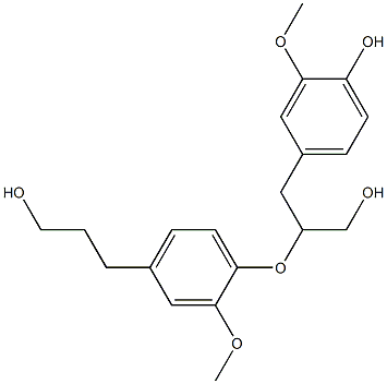 4,9,9-トリヒドロキシ-3,3-ジメトキシ-8,4-オキシネオリグナン 化学構造式