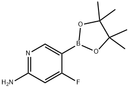 6-fluoro-5-(4,4,5,5-tetraMethyl-1,3,2-dioxaborolan-2-yl)pyridin-2-aMine Struktur