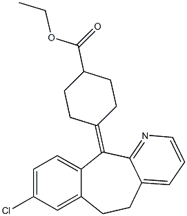 ethyl 4-(8-chloro-5H-benzo[5,6]cyclohepta[1,2-b]pyridin-11(6H)-ylidene)cyclohexanecarboxylate Struktur