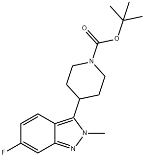 tert-butyl 4-(6-fluoro-2-Methyl-2H-indazol-3-yl)piperidine-1-carboxylate Structure
