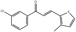(2E)-1-(3-chlorophenyl)-3-(3-methylthiophen-2-yl)prop-2-en-1-one Struktur