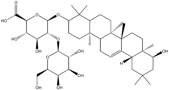 b-D-Glucopyranosiduronic acid, (3b,22b)-22-hydroxyolean-12-en-3-yl 2-O-b-D-galactopyranosyl- (9CI)|化合物 Kaikasaponin I