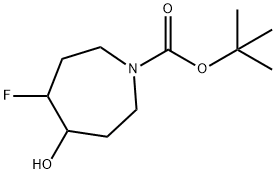 4-Fluoro-5-Hydroxy-Azepane-1-Carboxylic Acid Tert-Butyl Ester Struktur
