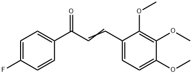 (2E)-1-(4-フルオロフェニル)-3-(2,3,4-トリメトキシフェニル)プロプ-2-エン-1-オン 化学構造式