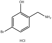 2-Aminomethyl-5-bromo-phenol hydrochloride Struktur