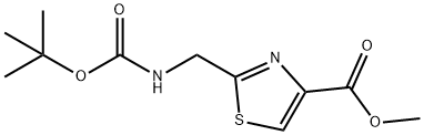 2-(Tert-Butoxycarbonylamino-Methyl)-Thiazole-4-Carboxylic Acid Methyl Ester Struktur