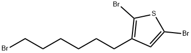 2,5-dibromo-3-(6-bromohexyl)thiophene Struktur