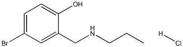 4-bromo-2-[(propylamino)methyl]phenol hydrochloride Struktur